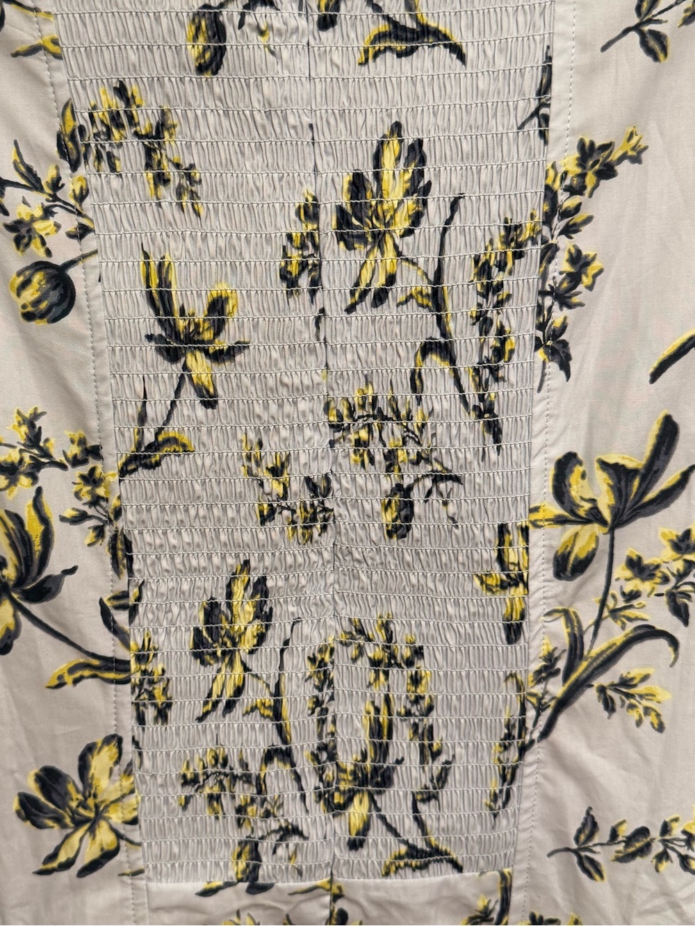 NWT J. Crew 100% Cotton White Lotus Print V‑Neck Sleeveless Midi Dress - Size 6 - Picture 6 of 9